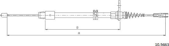 Cabor 10.9463 - Трос, гальмівна система autozip.com.ua
