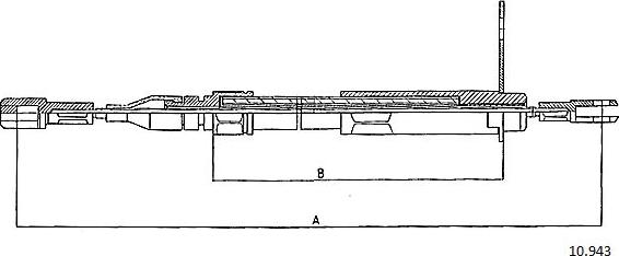 Cabor 10.943 - Трос, гальмівна система autozip.com.ua