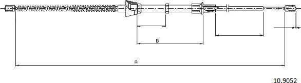 Cabor 10.9052 - Трос, гальмівна система autozip.com.ua