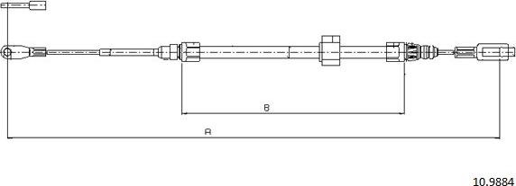 Cabor 10.9884 - Трос, гальмівна система autozip.com.ua
