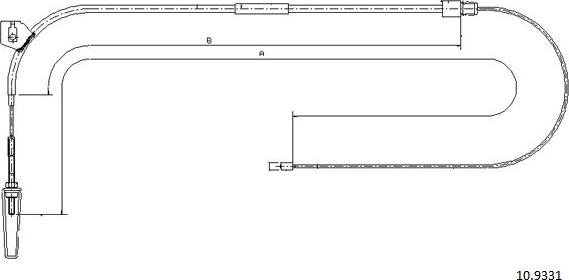 Cabor 10.9331 - Трос, гальмівна система autozip.com.ua