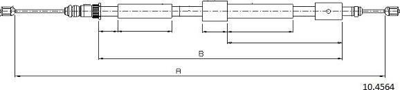 Cabor 10.4564 - Трос, гальмівна система autozip.com.ua