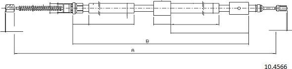 Cabor 10.4566 - Трос, гальмівна система autozip.com.ua