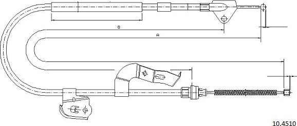 Cabor 10.4510 - Трос, гальмівна система autozip.com.ua