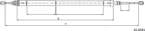 Cabor 10.4581 - Трос, гальмівна система autozip.com.ua