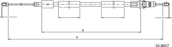 Cabor 10.4657 - Трос, гальмівна система autozip.com.ua