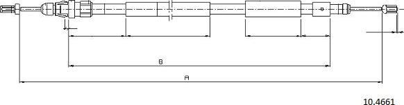 Cabor 10.4661 - Трос, гальмівна система autozip.com.ua