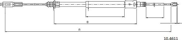 Cabor 10.4611 - Трос, гальмівна система autozip.com.ua