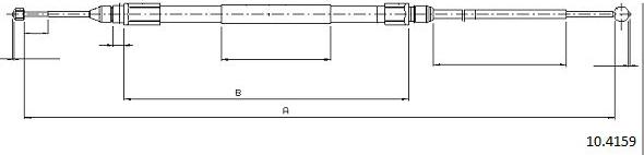 Cabor 10.4159 - Трос, гальмівна система autozip.com.ua