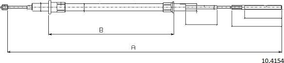 Cabor 10.4154 - Трос, гальмівна система autozip.com.ua