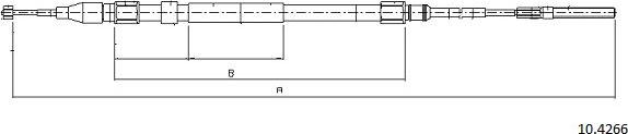 Cabor 10.4266 - Трос, гальмівна система autozip.com.ua