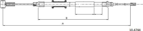 Cabor 10.4744 - Трос, гальмівна система autozip.com.ua
