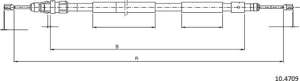 Cabor 10.4709 - Трос, гальмівна система autozip.com.ua