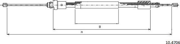 Cabor 10.4706 - Трос, гальмівна система autozip.com.ua
