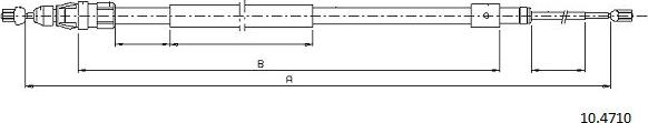 Cabor 10.4710 - Трос, гальмівна система autozip.com.ua