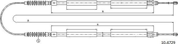 Cabor 10.4729 - Трос, гальмівна система autozip.com.ua