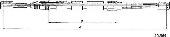 Cabor 10.564 - Трос, гальмівна система autozip.com.ua