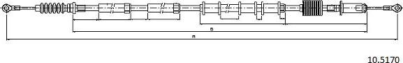 Cabor 10.5170 - Трос, гальмівна система autozip.com.ua