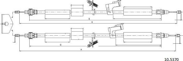 Cabor 10.5370 - Трос, гальмівна система autozip.com.ua