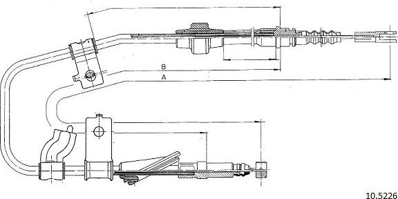 Cabor 10.5226 - Трос, гальмівна система autozip.com.ua