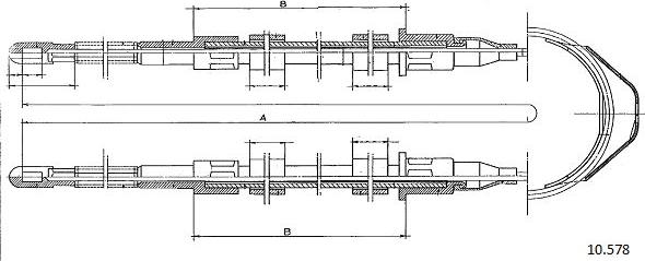 Cabor 10.578 - Трос, гальмівна система autozip.com.ua