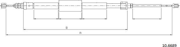 Cabor 10.6689 - Трос, гальмівна система autozip.com.ua