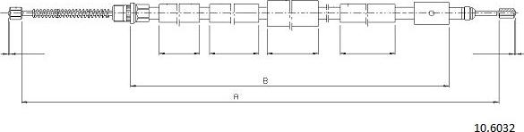Cabor 10.6032 - Трос, гальмівна система autozip.com.ua