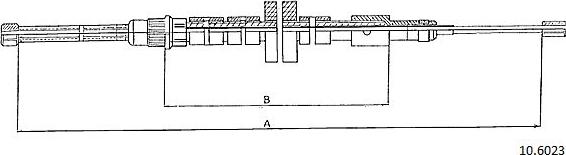 Cabor 10.6023 - Трос, гальмівна система autozip.com.ua