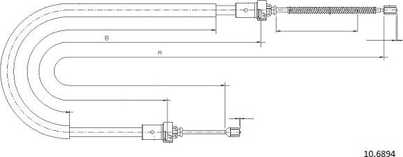 Cabor 10.6894 - Трос, гальмівна система autozip.com.ua