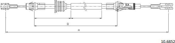 Cabor 10.6852 - Трос, гальмівна система autozip.com.ua