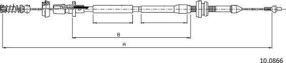 Cabor 10.0866 - Тросик газу autozip.com.ua