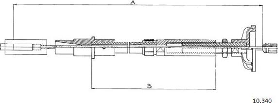 Cabor 10.340 - Трос, управління зчепленням autozip.com.ua