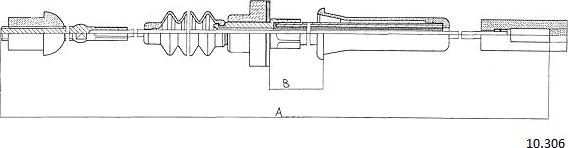 Cabor 10.306 - Трос, управління зчепленням autozip.com.ua