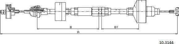 Cabor 10.3144 - Трос, управління зчепленням autozip.com.ua