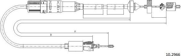 Cabor 10.2966 - Трос, управління зчепленням autozip.com.ua