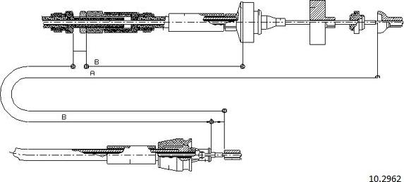 Cabor 10.2962 - Трос, управління зчепленням autozip.com.ua