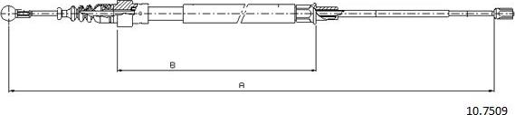 Cabor 10.7509 - Трос, гальмівна система autozip.com.ua
