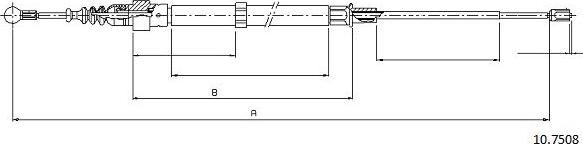 Cabor 10.7508 - Трос, гальмівна система autozip.com.ua