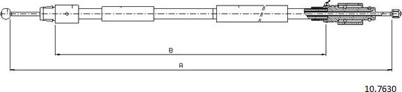 Cabor 10.7630 - Трос, гальмівна система autozip.com.ua