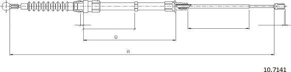 Cabor 10.7141 - Трос, гальмівна система autozip.com.ua