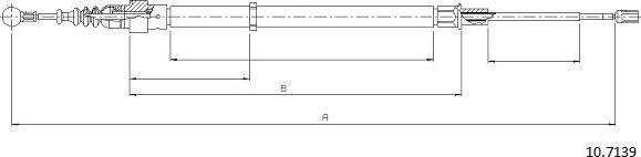 Cabor 10.7139 - Трос, гальмівна система autozip.com.ua
