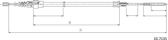 Cabor 10.7135 - Трос, гальмівна система autozip.com.ua