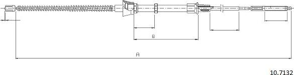 Cabor 10.7132 - Трос, гальмівна система autozip.com.ua