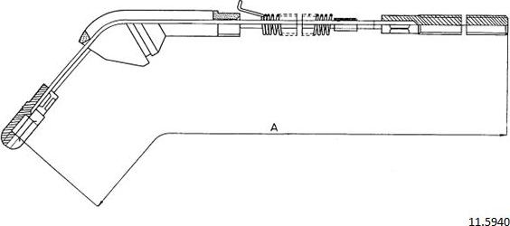 Cabor 11.5940 - Трос, гальмівна система autozip.com.ua