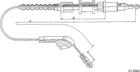 Cabor 11.5943 - Трос, гальмівна система autozip.com.ua