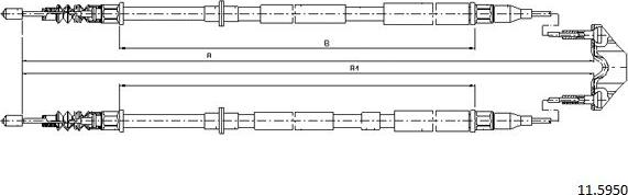Cabor 11.5950 - Трос, гальмівна система autozip.com.ua