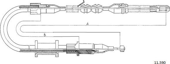 Cabor 11.590 - Трос, гальмівна система autozip.com.ua