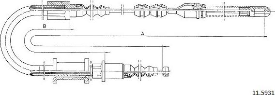 Cabor 11.5931 - Трос, гальмівна система autozip.com.ua
