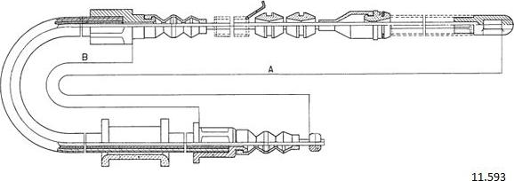 Cabor 11.593 - Трос, гальмівна система autozip.com.ua