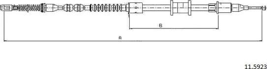 Cabor 11.5923 - Трос, гальмівна система autozip.com.ua